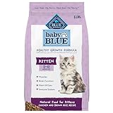 Blue Buffalo Baby Blue Natural Dry Food for Kittens, Healthy Growth Formula with DHA, Chicken and Brown Rice Recipe, 5-lb Bag