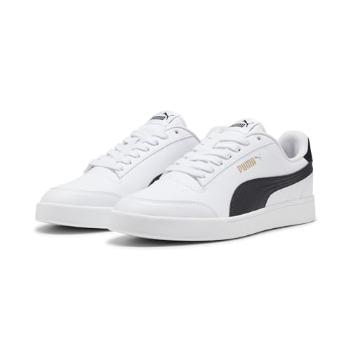 (-41%) PUMA Unisex Puma Shuffle Sneaker, Puma White-Puma Black-Puma Team Gold, 37 EU