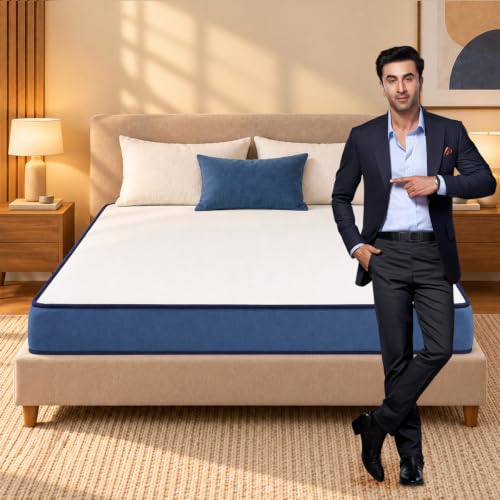 Plus Memory Foam 6 Inch King Size Mattress | Reversible Design | Orthopedic Support | Soft Cover | Breathable Knitted Fabric | Bed Mattress | 10 Years