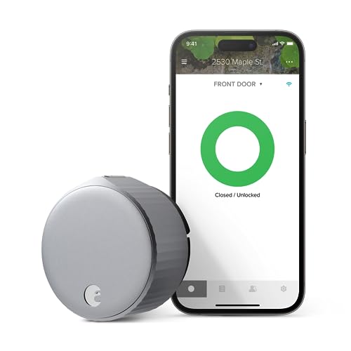 August Wi-Fi Smart Keyless Deadbolt Lock Silver AUG-SL05