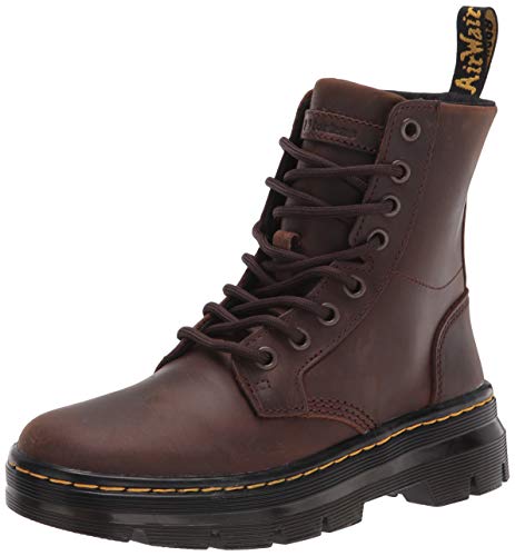 Dr. Martens unisex adult Lace Fashion Boot, Gaucho Crazy Horse, 11 Women 10 Men US