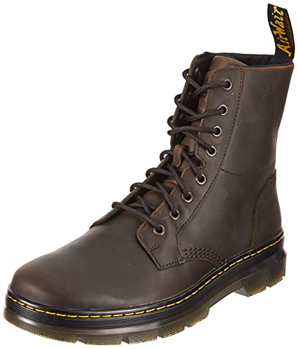 Dr. Martens unisex adult Lace Fashion Boot, Gaucho Crazy Horse, 8 Women 7 Men US
