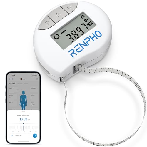 🔥 STARKER PREIS (-45%) RENPHO Maßband Körper Smart Körpermassband,Körpermassband, 150 cm