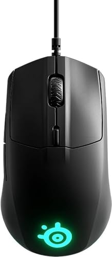 SteelSeries Rival 3 USB Gaming Mouse - 8,500 CPI TrueMove Core Optical Sensor - 6 Programmable Buttons - Split Trigger Buttons - Brilliant Prism RGB L