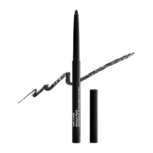 wet n wild Mega Last Breakup Proof Waterproof Retractable Gel Eyeliner - Ultra Pigmented 16-Hour Long Wear, Smudge Proof Satin Finish Formula, Cruelty-Free & Vegan - Charcoal