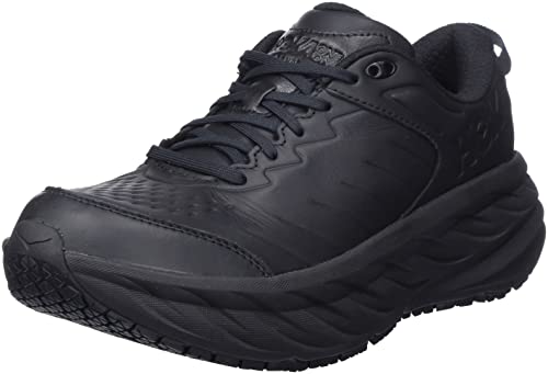 Hoka Women's Bondi Slip Resistant Sneaker, Black/Black, 8.5