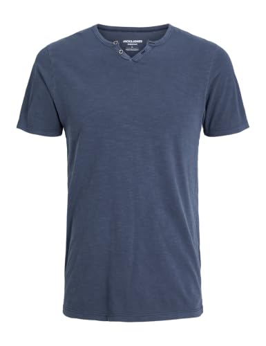 🔥 STARKER PREIS (-52%) JACK & JONES Herren Jjesplit Neck Tee Noos T Shirt, Navy Blazer, M EU