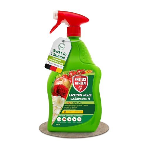 🔥 STARKER PREIS (-36%) PROTECT GARDEN Lizetan Plus Schädlingsfrei AF, Blattlausfrei, Blattläuse und Schädlinge bekämpfen an Zierpflanzen, Rosen, Obst und Gemüse, 800 ml Spray