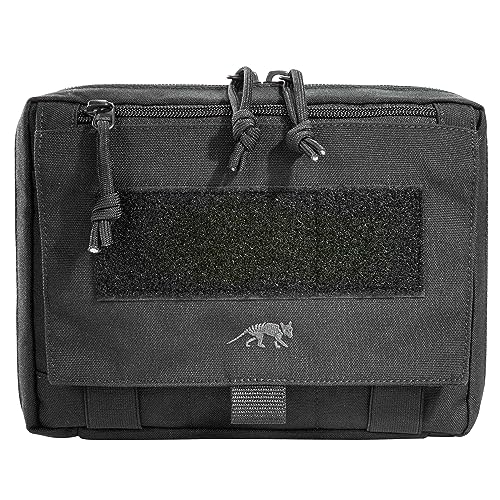 Tasmanian Tiger TT EDC Pouch Molle-kompatible Rucksack Organizer Zusatz-Tasche für Werkzeug und Medic Erste Hilfe Set mit Patch-Fläche (Schwarz)