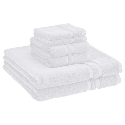 Amazon Basics GOTS Certified Organic Cotton Bath Towel - 4-Pack