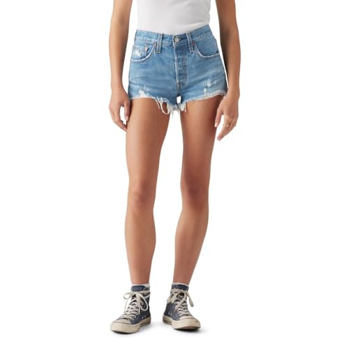 Levi's Women's Premium 501 Original Shorts, Athens Mid Short, 27
