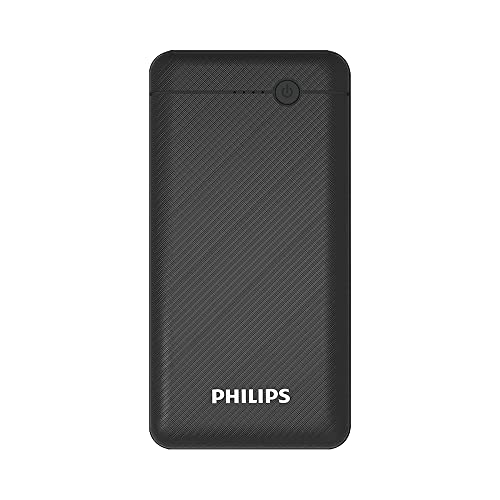 PHILIPS 10000mAh Lithium_Polymer DLP1710CB Power Bank with 10 Watt Fast Charging (Black) Power Banks