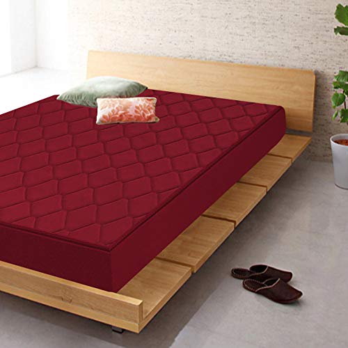 Coirfit 4 Inch Queen Size Foam Mattress (Maroon, 78x60x4) Coirfit 4 Inch Queen Size Foam Mattress (Maroon, 78x60x4)
