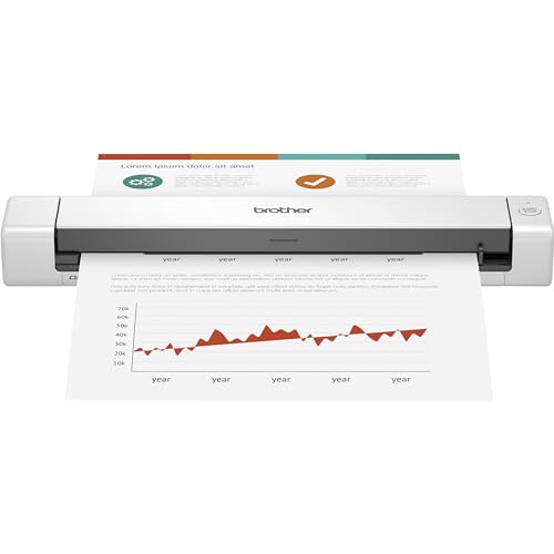 Brother DS-640 Compact Mobile Document Scanner, (Model: DS640) 1.5"x2"x11.9"
