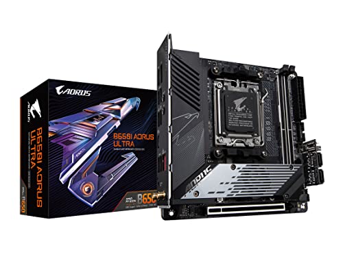 GIGABYTE B650I AORUS Ultra AMD AM5 ITX Motherboard, Support Ryzen 9000/8000/7000 Series, DDR5