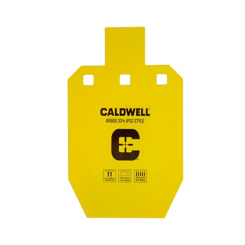 Caldwell High Caliber AR500 Steel Target 33% ISPC, 3/8" Thickness, Rifle Rated for Precision Shooting and Target Practice