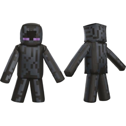 Enderman Costume, Inflatable Minecraft Costumes for Kids, Child Size Fan Operated Expandable Blow Up Suit Black