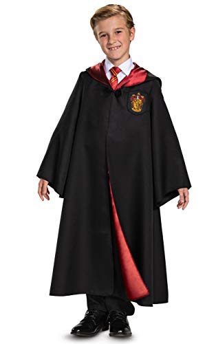 Disguise Harry Potter Gryffindor Robe, Official Hogwarts Wizarding World Costume Robe, Deluxe Kids Dress Up Accessory, Child Size Medium (7-8), Black & Red