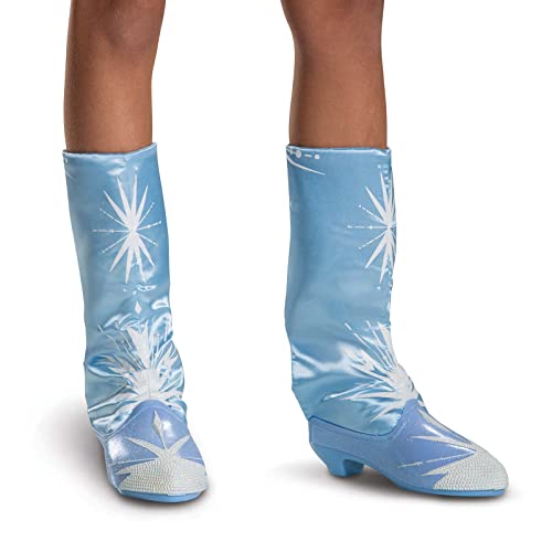 Disguise Disney Frozen Elsa Boots, Kids Costume Footwear Accessory, Child Size Dress Up Boot Covers Blue