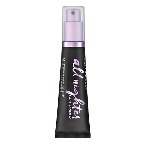 Urban Decay All Nighter Longwear Face Primer (Full Size), Smoothing & Hydrating Base for Foundation Face Makeup, Sheer & Lightweight, for All Skin Types, Vegan, Cruelty-free - 1 fl oz