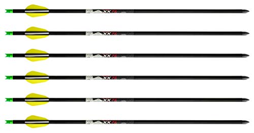 Wicked Ridge by TenPoint - XX75 - Pack of Six - 20” 2219 Aluminum Crossbow Arrows, 459-Grains, .003” Straightness - with Alpha-Nock