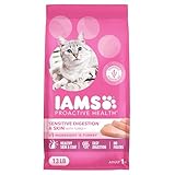 IAMS Proactive Health Sensitive Digestion & Skin Dry Cat Food, Adult Cat Food Dry Recipe with Real Turkey, 13 lb. Bag