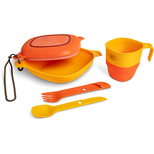 UCO 6-Piece Camping Mess Kit with Bowl, Plate, Collapsible Cup, and Switch Camping Spork