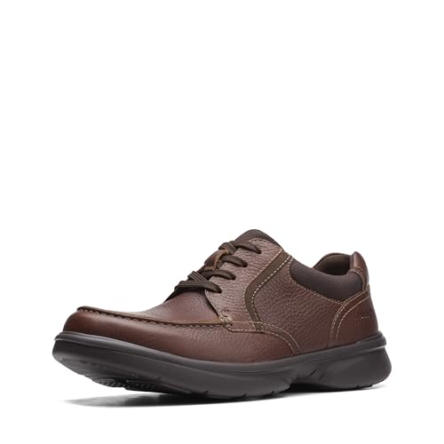 Clarks Men's Bradley Vibe Oxford, Tan Tumbled Leather, 10.5