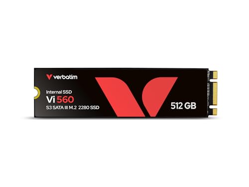 Verbatim Vi560 S3 M.2 SSD-Laufwerk - 512 GB, Interne Solid State Drive mit 3D NAND-Technologie, blau, 49363