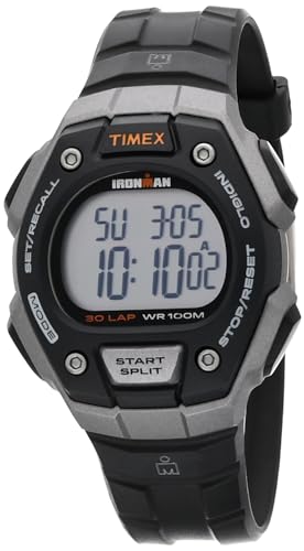 Timex Men's Ironman Triathlon Classic 30 38mm Watch – Gray & Black Case with Black Resin Strap