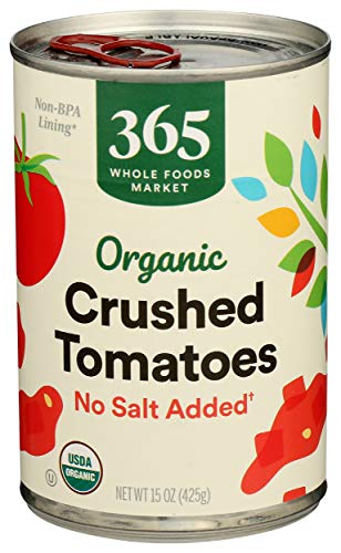 365 by Whole Foods Market, Organic Crushed Tomatoes, No Salt Added, 15 Ounce