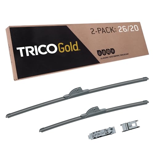 TRICO Gold® 26 & 20 Inch Pack of 2 Automotive Replacement Windshield Wiper Blades for My Car (18-2620), Easy DIY Install & Superior Road Visibility