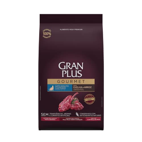 Gran Plus Ração Para Gatos Castrados Gourmet Ovelha 3Kg