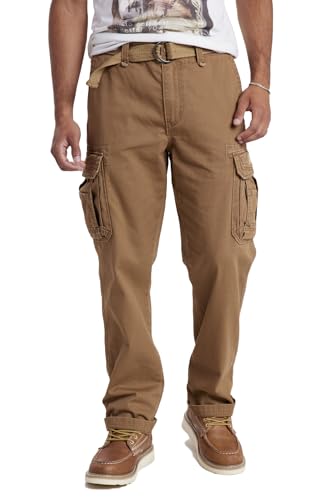 UNIONBAY Mens Survivor Iv Relaxed Fit Cargo - Reg and Big Tall Sizes Casual Pants, Chesnut, 32W X 34L US Chestnut