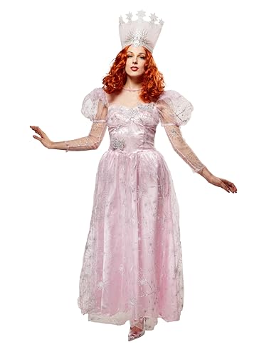 Rubies The Wizard of Oz: Glinda Costume Dress and Crown for Adults, Women's Medium