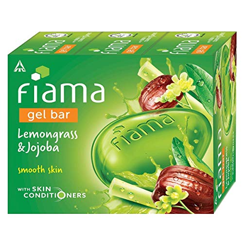 Gel Bar Lemongrass And Jojoba, 375g (125g - Pack of 3), with Skin Conditioners for Smooth Skin, Bathing Soap for Women & Men, For All Skin Types