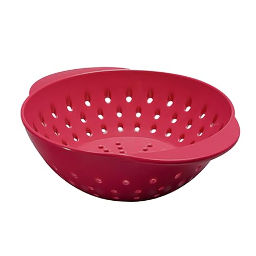 Tovolo Mini Berry Melamine Colander (Cayenne) - Small Food Strainer for Berries & Fruit/BPA-Free, Food-Safe, & Dishwasher-Safe
