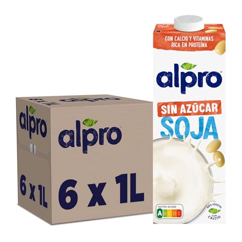 (-25%) Alpro Sojadrink – Vegan und milchfrei – Von Natur aus laktosefrei und fettarm – Reich an pflanzlichen Proteinen, beinhaltet Calcium und Vitamine – 8 x 1 L – Haltbar