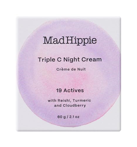 Mad Hippie Triple C Night Cream – Face Moisturizer, Skin-Brightening, Anti-Aging Skin Care with 3 Forms of Vitamin C, 2.1 Oz