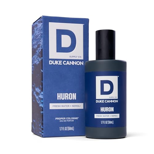 Duke Cannon Proper Cologne Huron | Men's Eau de Parfum | Fresh Water and Neroli | Aquatic, Fresh, Long-Lasting Scent | 1.7 fl oz
