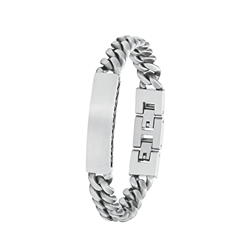 (-44%) s.Oliver Identarmband Edelstahl Herren Armschmuck, 20+1,5 cm, Silber, Kommt in Schmuck Geschenk Box, 2027424