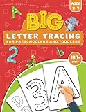 Big Letter Tracing For Preschoolers And Toddlers Ages 24 Homeschool Preschool Learning Activities For 3 Year Olds Big Abc Books