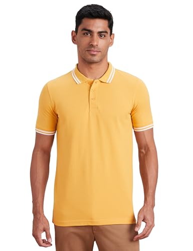 Amazon Brand - Symbol Men's Cotton Rich Solid Polo Collar Tshirts | Half Sleeves | Plain-Regular Fit (Available in Plus Sizes)