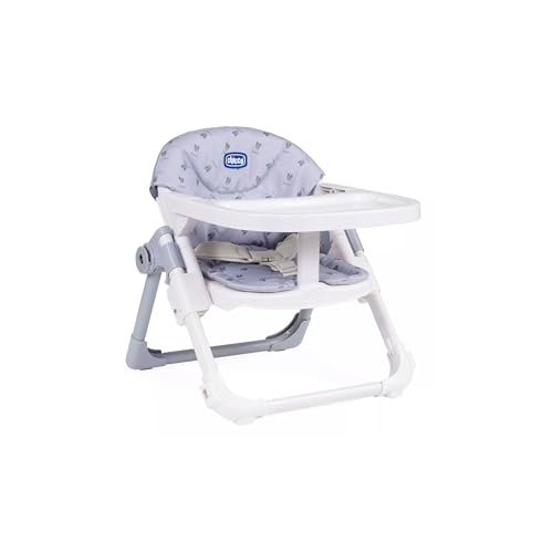 Chicco Chairy Booster Seat, 3-in-1 Highchair, Child Dining Chair Attachment and Freestanding Chair from 6-36 Months, Safety Harness, Foldable, Max Weight 15Kg, Bunny, 00079177290930