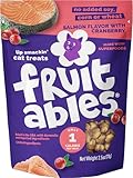 Fruitables Cat Treats, Healthy Treats For Cats, Low Calorie and Packed with Protein, Crunchy Biscuits, No Wheat, Corn or Soy, Made with Real Salmon and Cranberry, 2.5oz