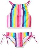 Kanu Surf Girls, Daisy UPF 50 Beach Sport Halter Tankini 2-Piece Swimsuit, Vera Multi, 4