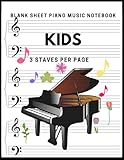Blank Sheet Piano Music Notebook Kids Blank Sheet Piano Music Manuscript Paper For Kids 121 Pages Of Large Staff Perfect For Practicing Note Writing