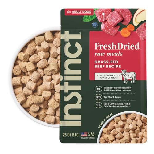 Instinct Freeze Dried Raw Meals, Natural Dry Dog Food, Grain Free - Real Beef, 25 oz. Bag