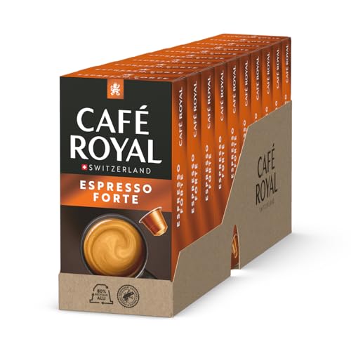 🔥 STARKER PREIS (-40%) Café Royal Espresso Forte – 100 Kapseln Nespresso®, Int. 9/12, dunkel