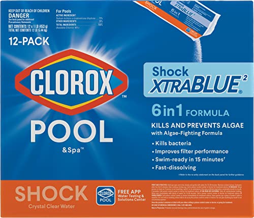 Clorox Pool and Spa Shock XtraBlue, 12-Pack, 1 lb Each